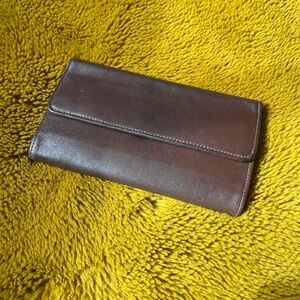 Vintage Coach Brown Leather Simple Wallet